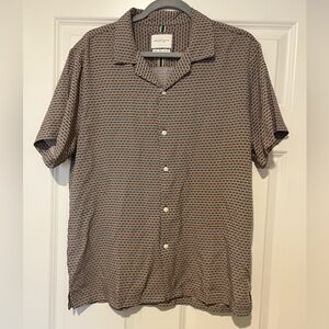 Denim and Flower Men’s Camp Collar Shirt Large